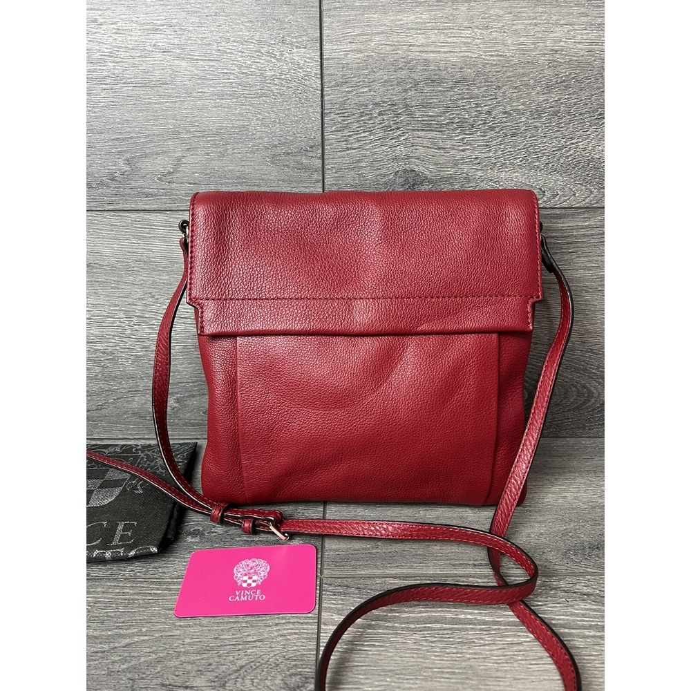 Vince Camuto Large Leather Crossbody - Min Pepperberry bag A346297